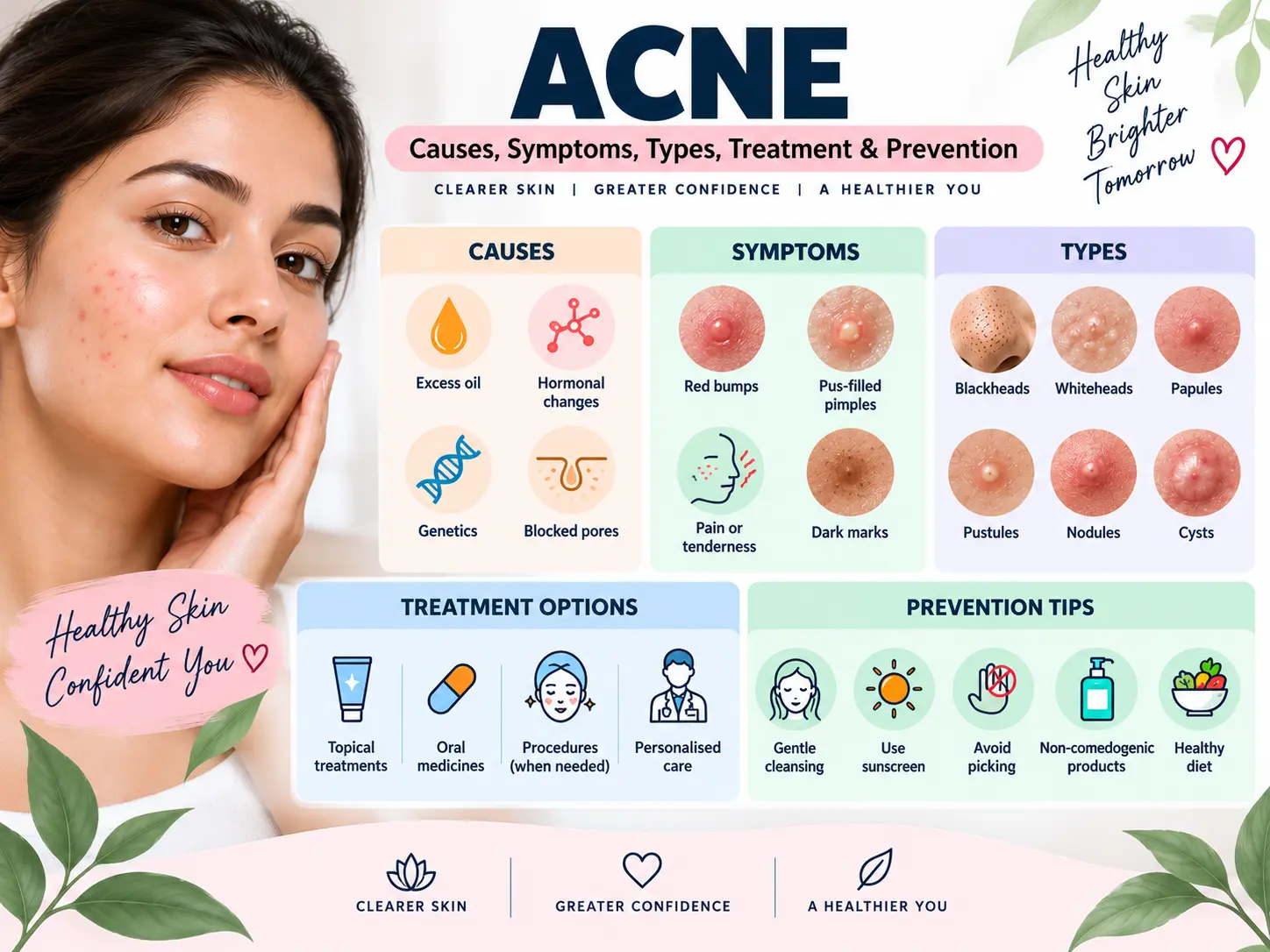 Acne Causes, Symptoms, Types, Treatment, Prevention