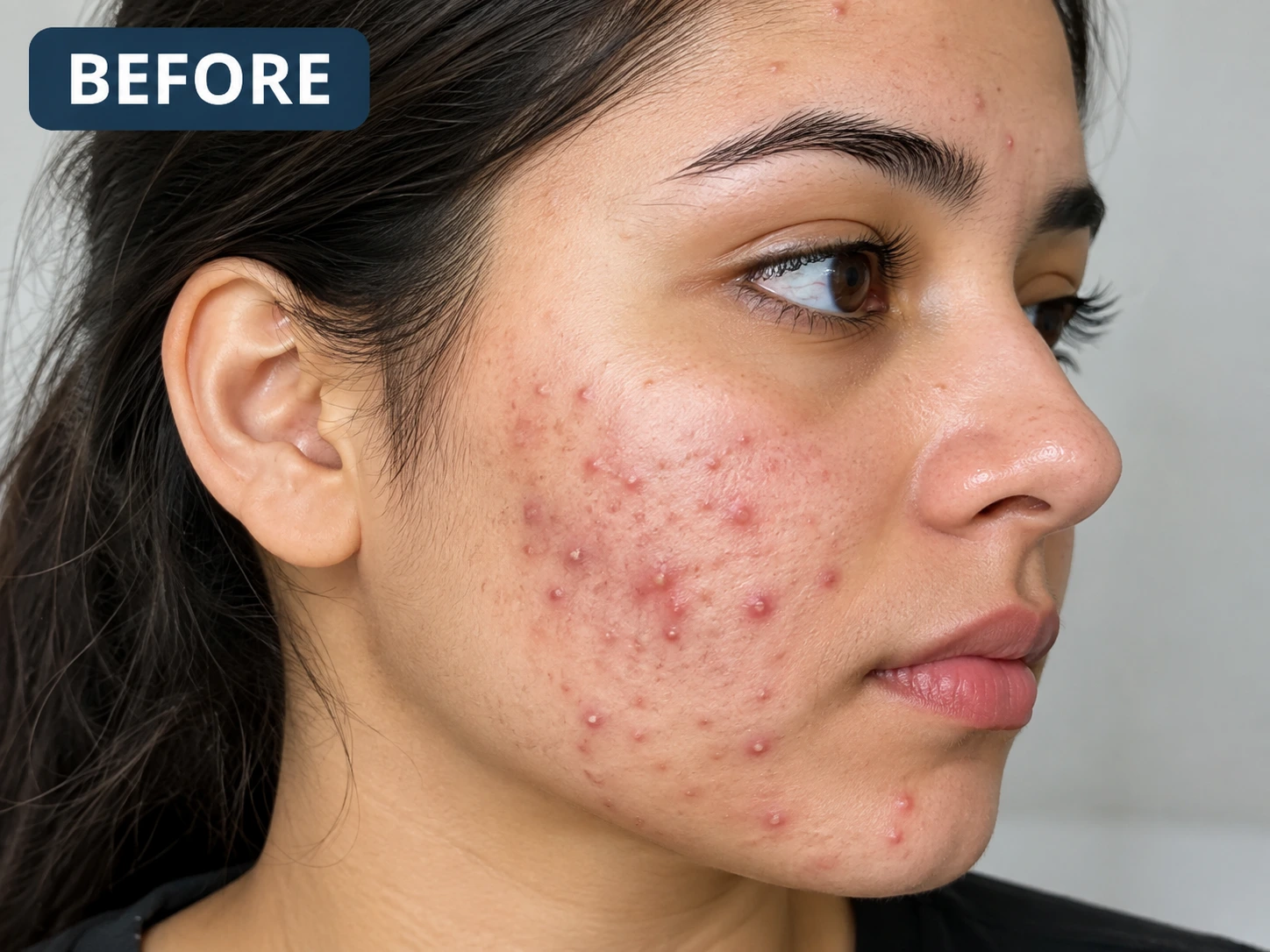 Acne treatment before and after result case 1