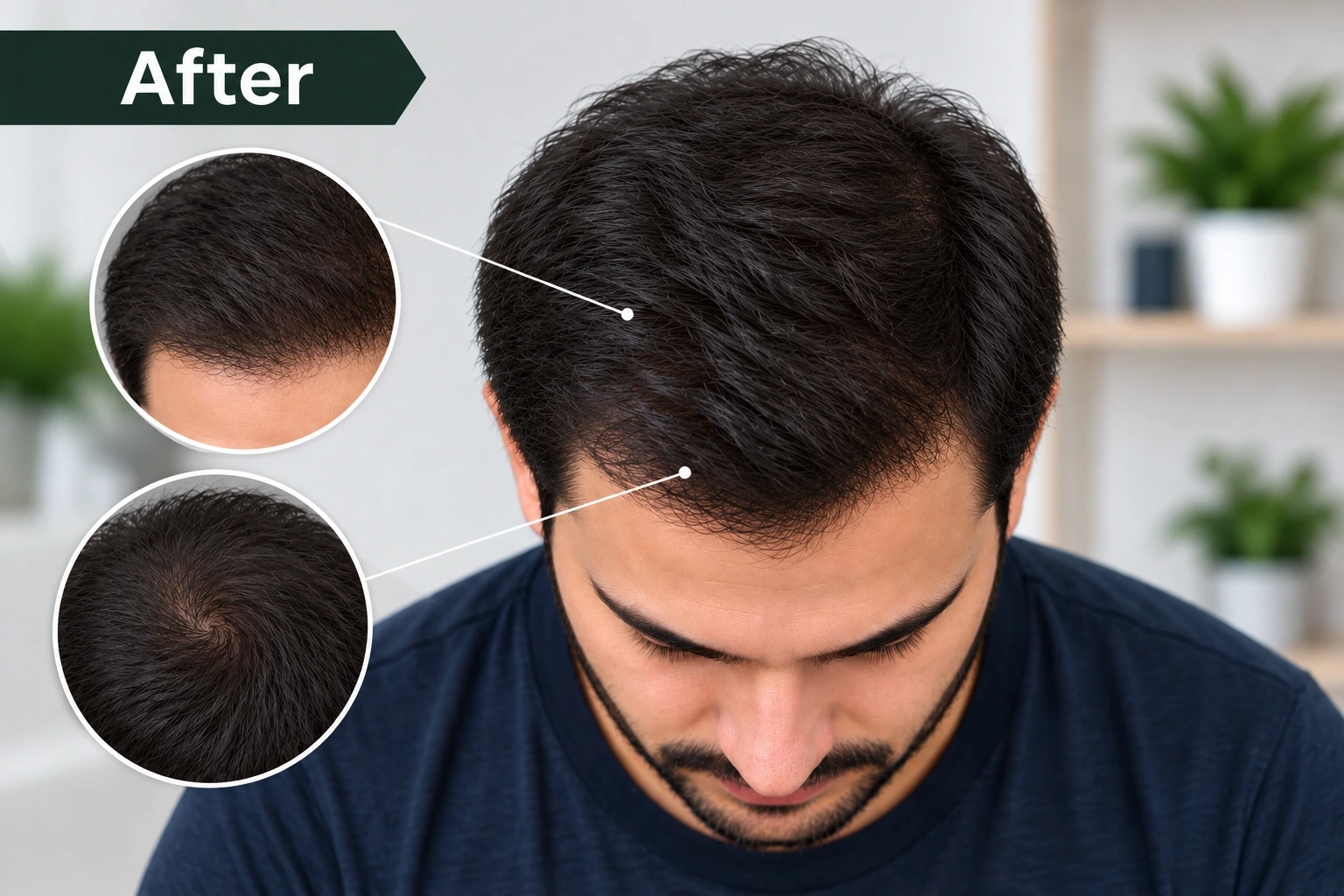 Hair loss treatment before and after result case 2