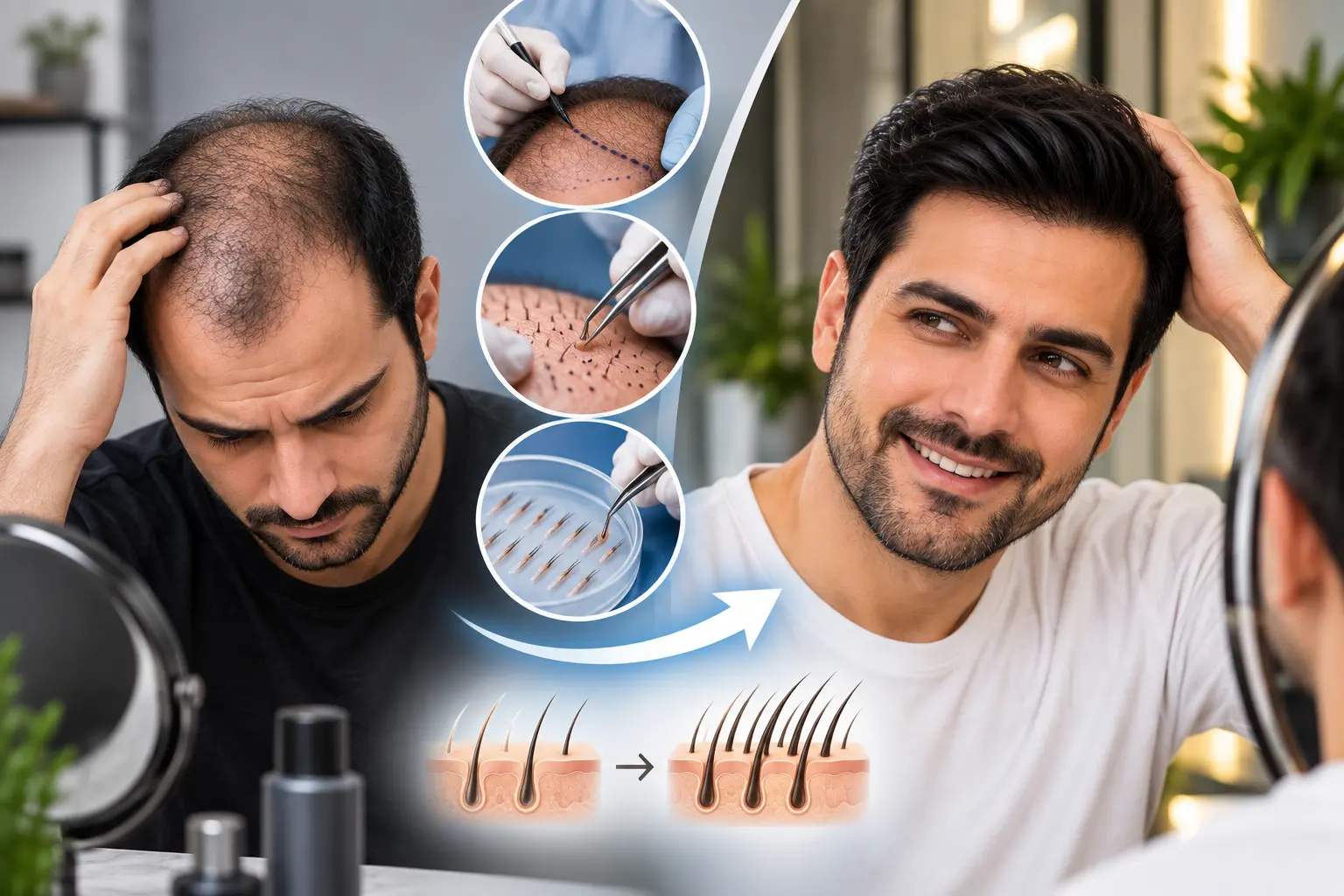 Male pattern hair loss and thinning hair
