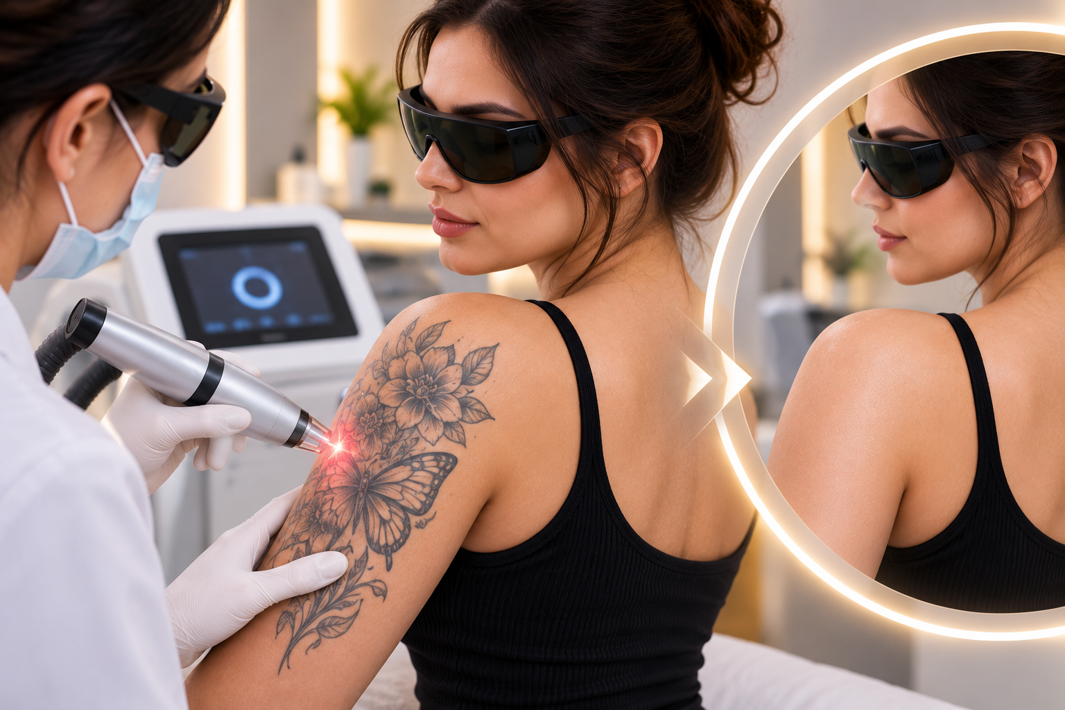 Laser tattoo removal treatment