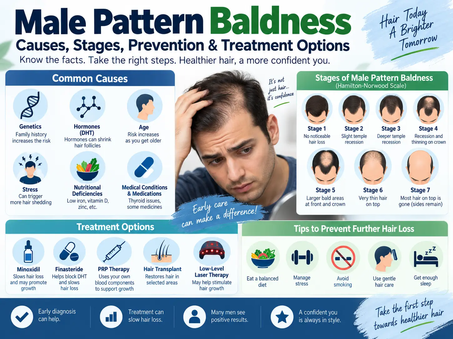 Male Pattern Baldness Causes Stages Prevention Treatment Options