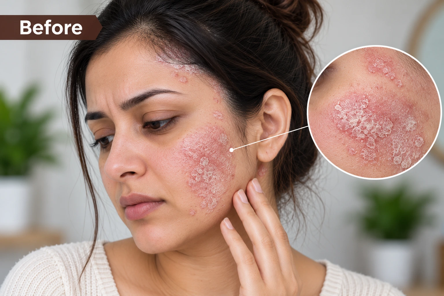 Psoriasis treatment before and after result case 1