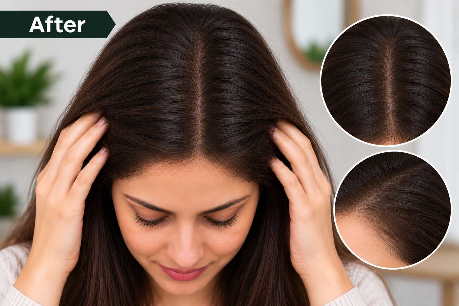 Women's hair transplant before and after result case 2